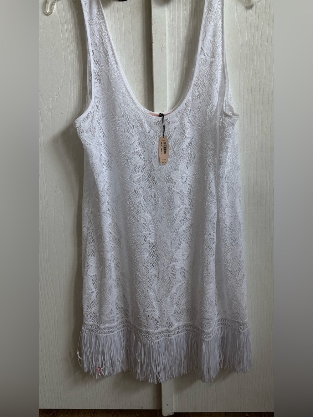 Victoria's Secret Swim | Victoria’s Secret Lace Fringe Tank  White Cover Up NEW